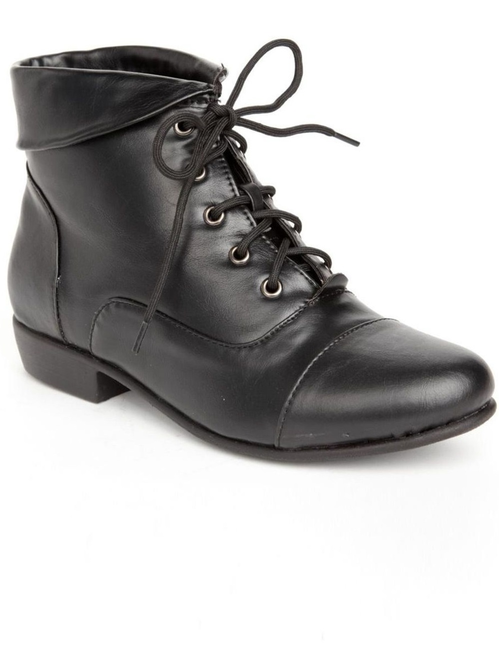 comfortview Black Lace-Up Women's Ankle Boots